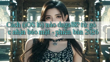 Cách (iOS 16) nào daga88 từ góc nhìn bảo mật   phiên bản 2026