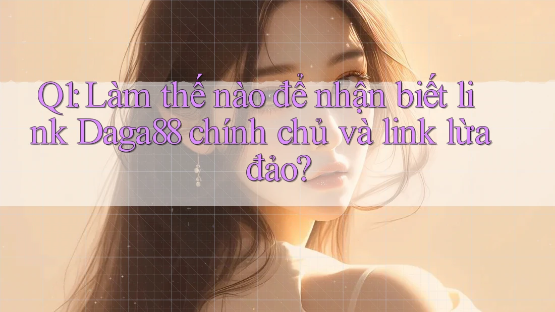 Q1: Làm thế nào để nhận biết link Daga88 chính chủ và link lừa đảo? Q1: Làm thế nào để nhận biết link Daga88 chính chủ và link lừa đảo?