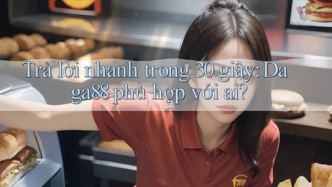 Trả lời nhanh trong 30 giây: Daga88 phù hợp với ai? Trả lời nhanh trong 30 giây: Daga88 phù hợp với ai?